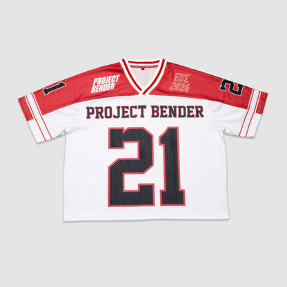 Baseball Jersey White/Red - Project Bender