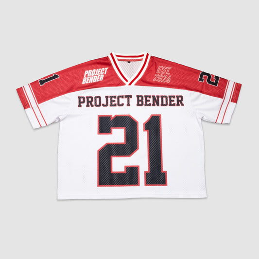 Baseball Jersey White/Red - Project Bender