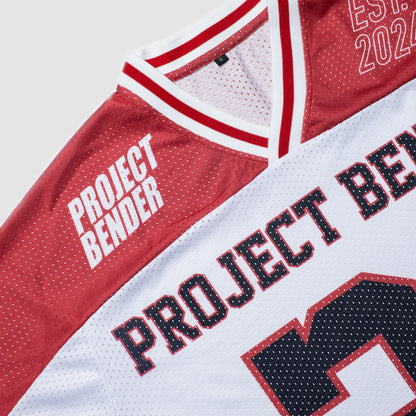 Baseball Jersey White/Red - Project Bender