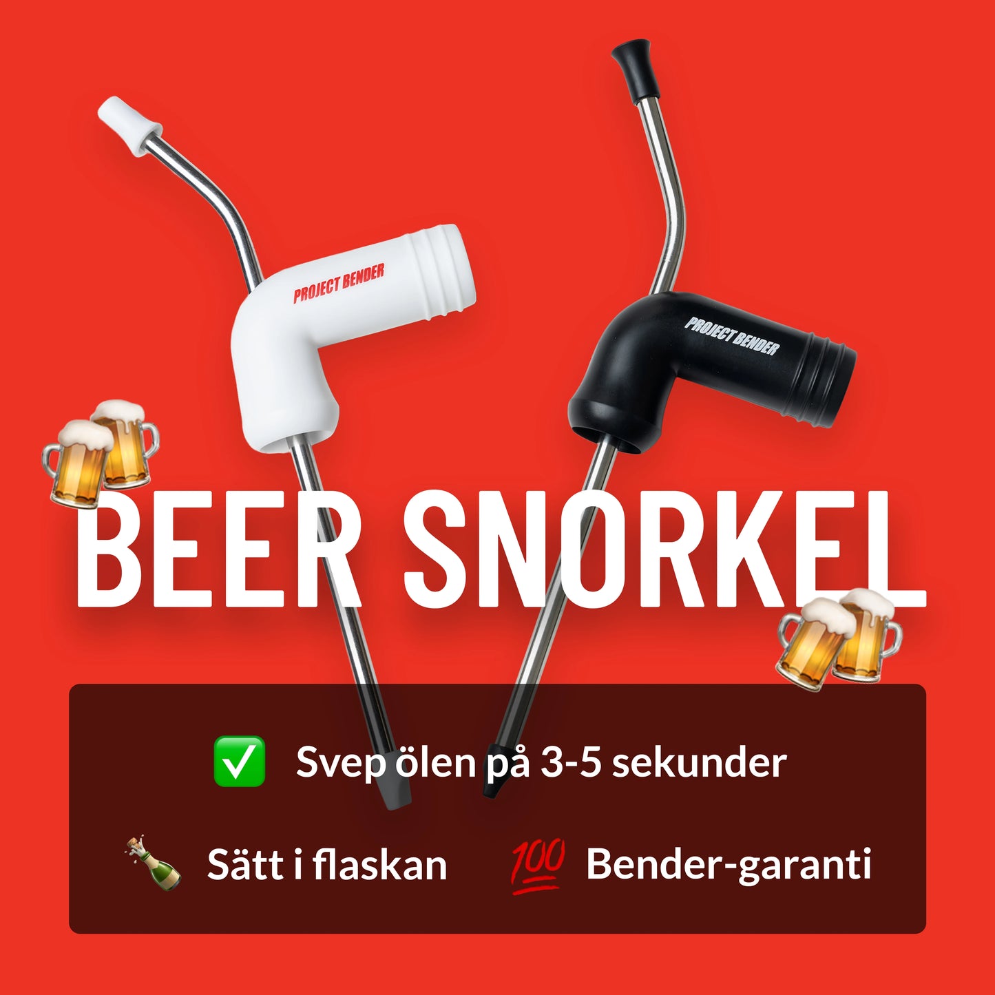 Beer Snorkel White